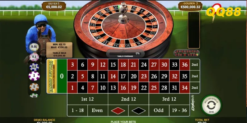 Đặt cược Đỏ – Đen, săn thưởng lớn tại Roullete QQ88